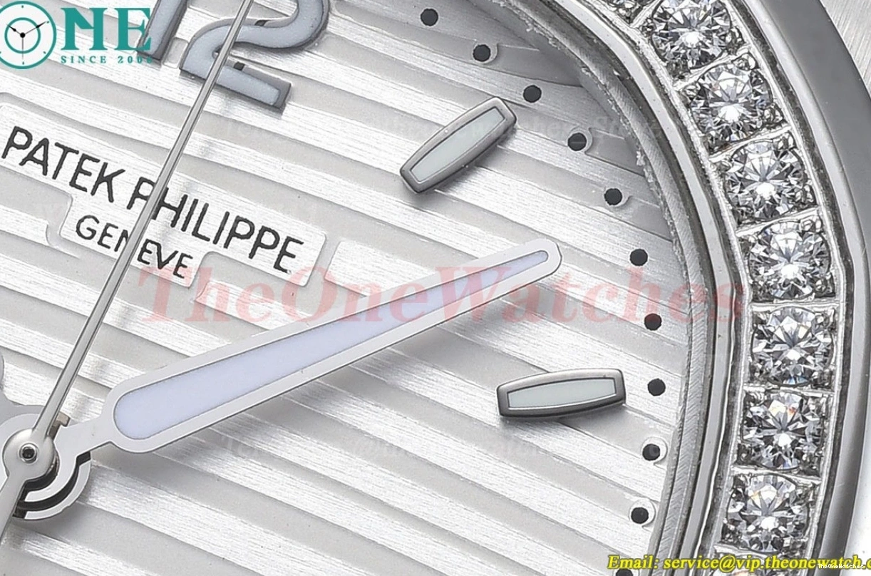 Diamond Textured White MY8215 LE SS GDF Nautilus 40mm Dial 1228